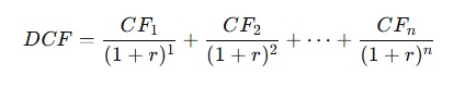 DCF calculation formula