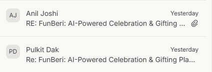 E Mail replies from Anil Joshi and Pulkit Das
